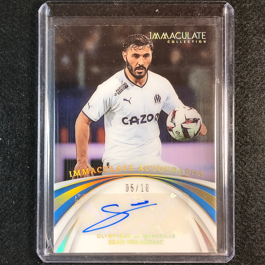 2022-23 Immaculate Sead Kolasinac Immaculate Auto Acetate Holo Gold 5/10