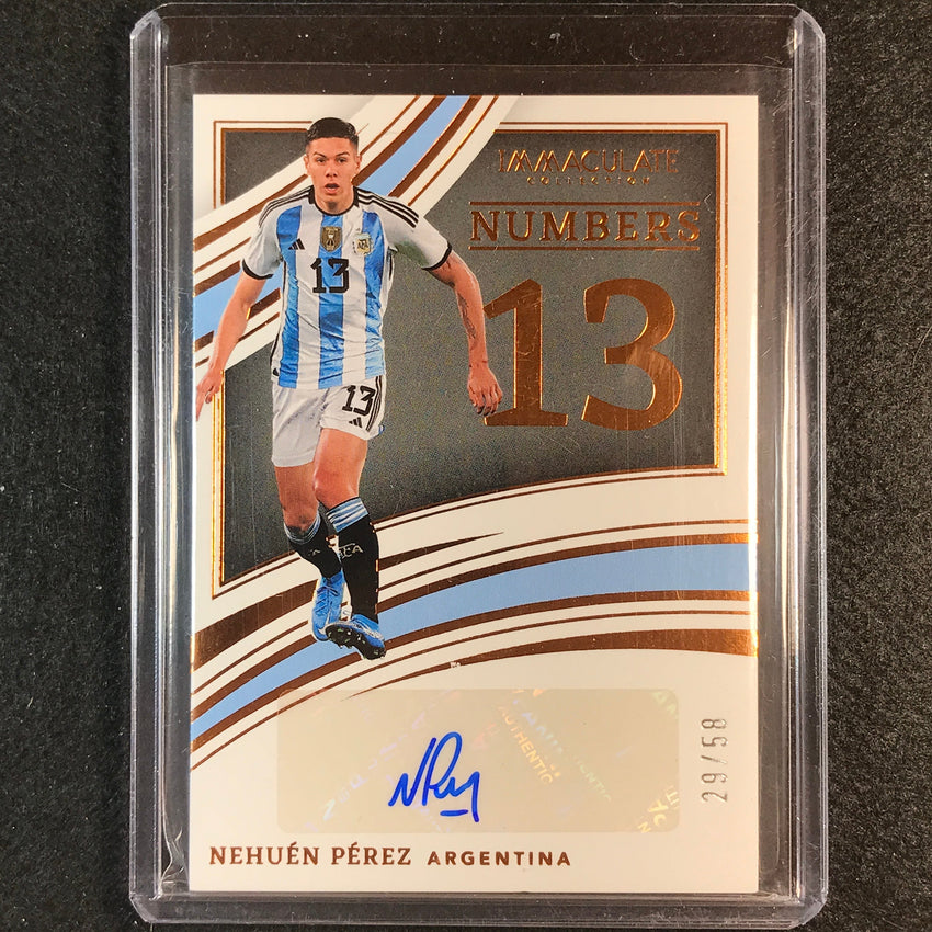 2022-23 Immaculate Nehuen Perez Numbers Auto Bronze 29/58