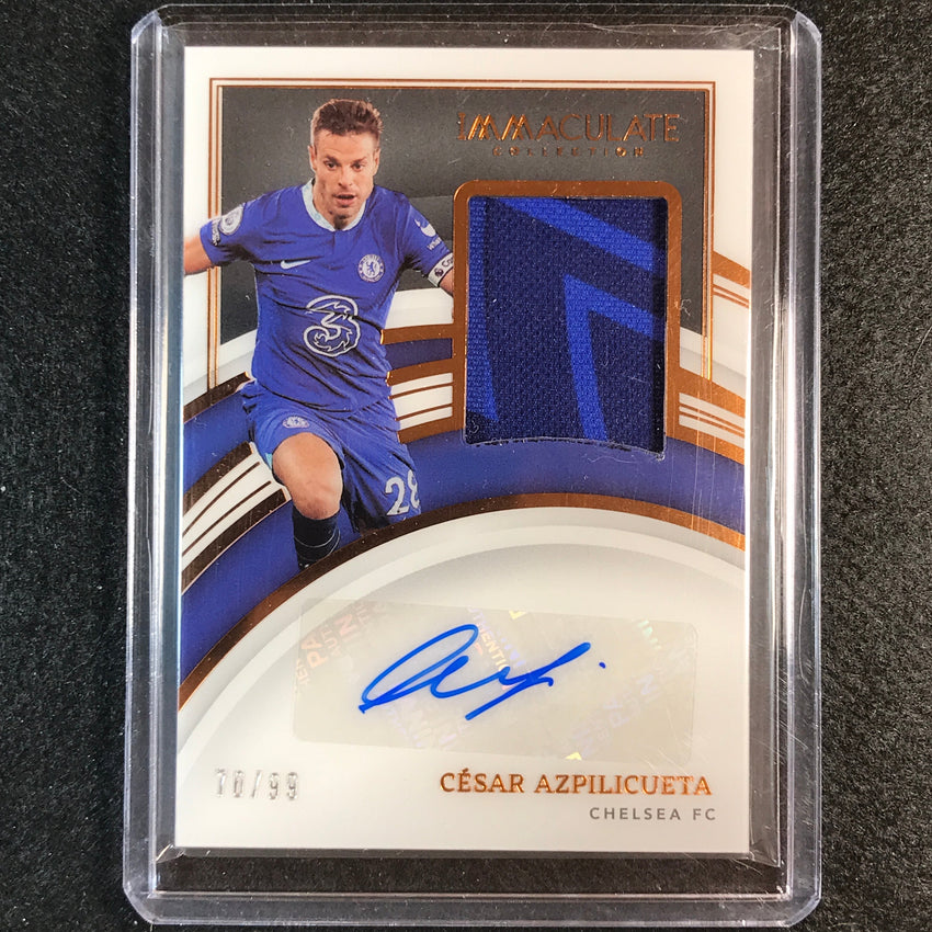 2022-23 Immaculate Cesar Azpilicueta Memorabilia Relic Auto Bronze 70/99