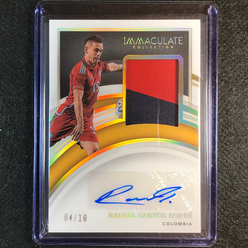 2022-23 Immaculate Rafael Santos Borre Memorabilia Relic Patch Auto Gold 4/10