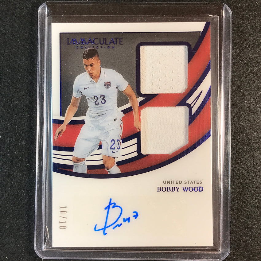 2022-23 Immaculate Bobby Wood Dual Swatch Relic Auto Sapphire 10/10