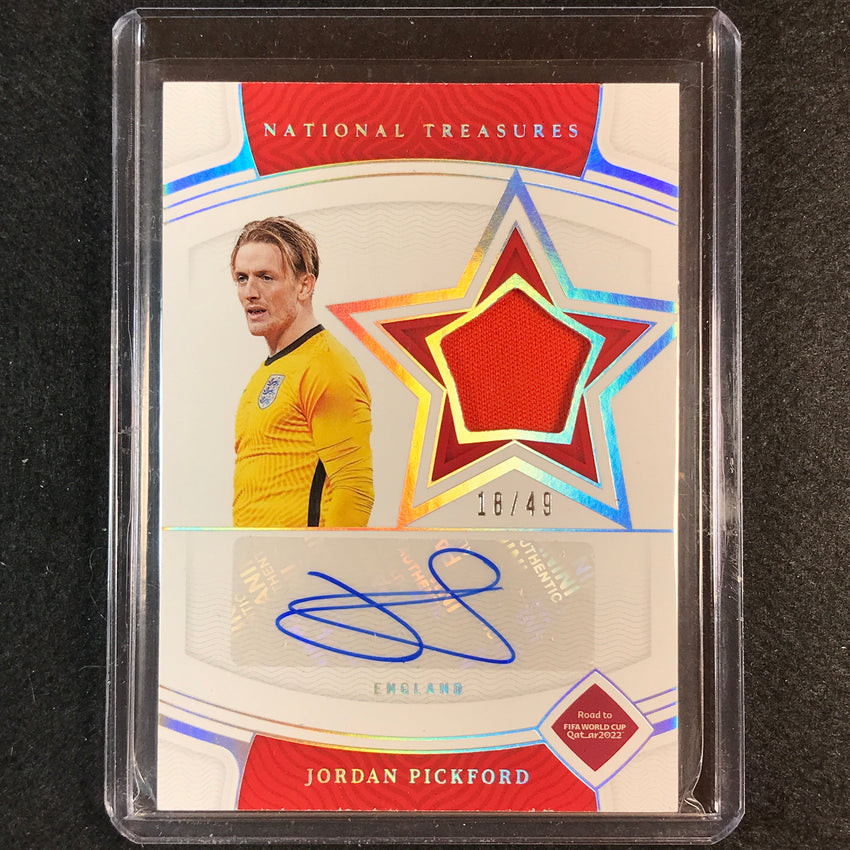 2022 National Treasures World Cup Qatar Jordan Pickford Star Relic Auto 18/49