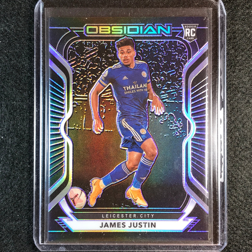 2020-21 Obsidian James Justin Rookie Base Electric Etch Purple 64/75