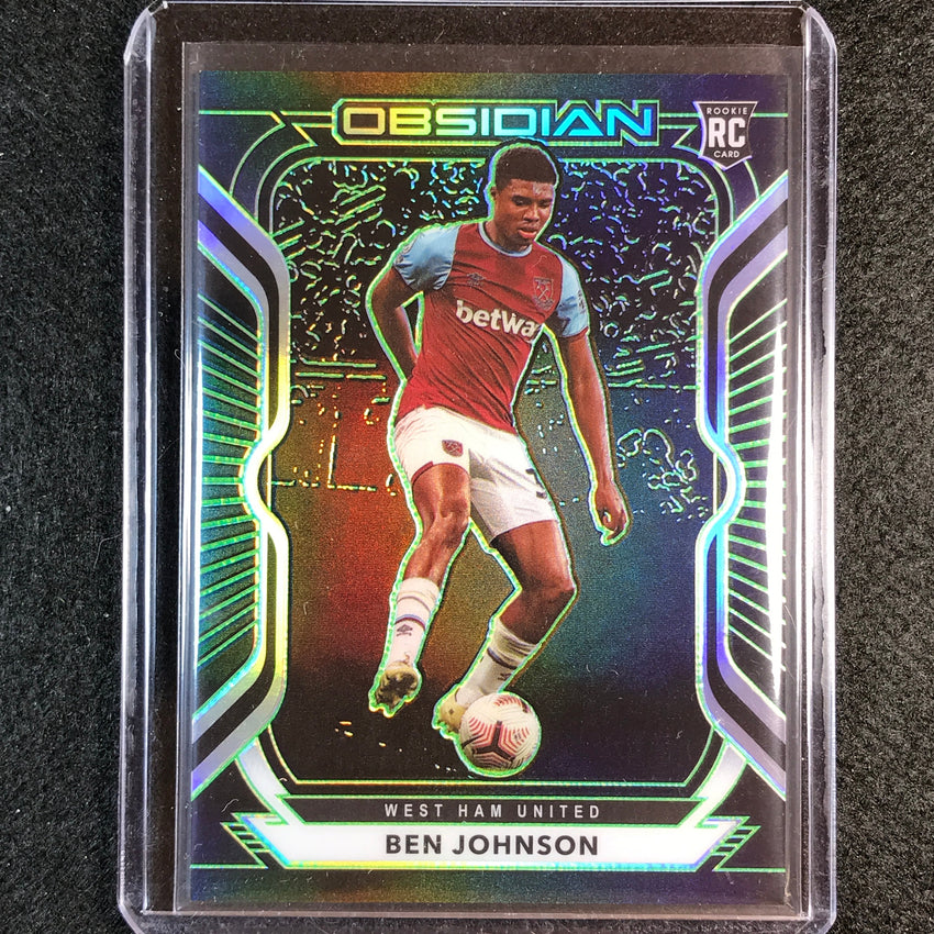 2020-21 Obsidian Ben Johnson Rookie Base Electric Etch Green 9/25