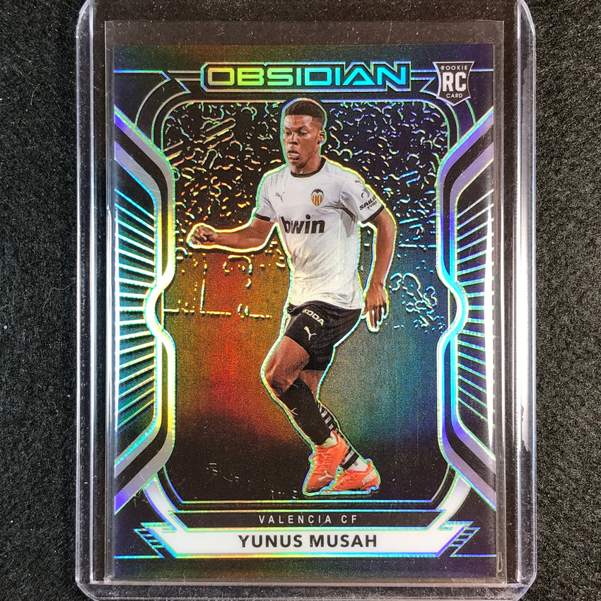 2020-21 Obsidian Yunus Musah Rookie Base Electric Etch Green 9/25