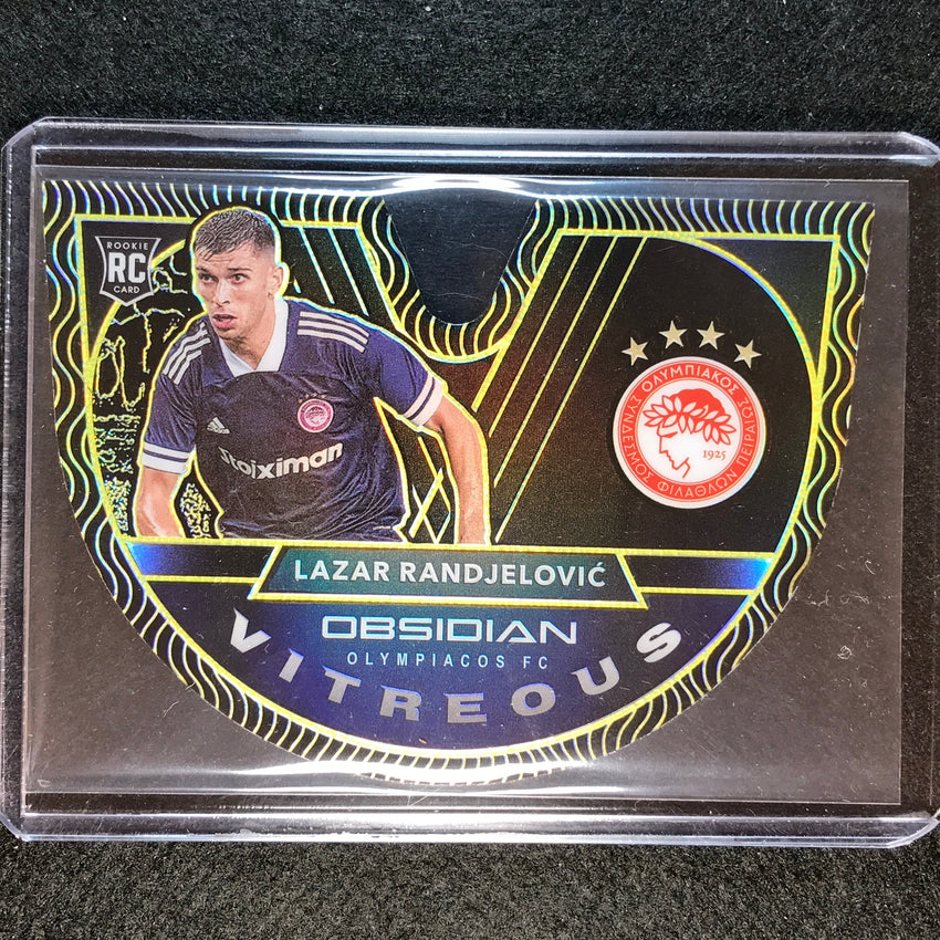 2020-21 Obsidian Lazar Randjelovic Vitreous Die-cut Rookie Etch Yellow 10/10