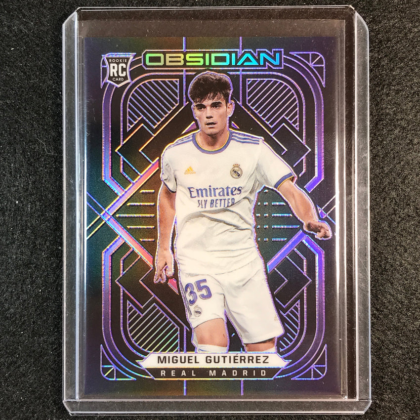 2021-22 Obsidian Miguel Gutierrez Rookie Base Electric Etch Purple 5/30