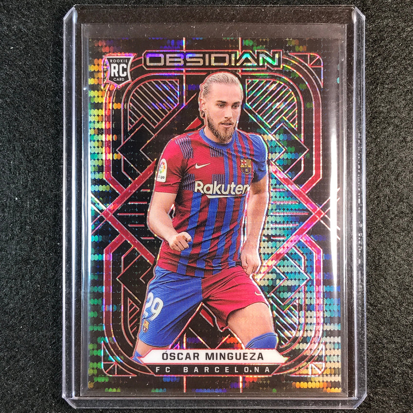 2021-22 Obsidian Oscar Mingueza Rookie Base Electric Etch Red Pulsar 17/26