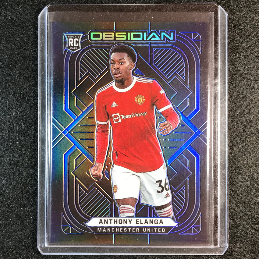 2021-22 Obsidian Anthony Elanga Rookie Base Electric Etch Blue 8/20