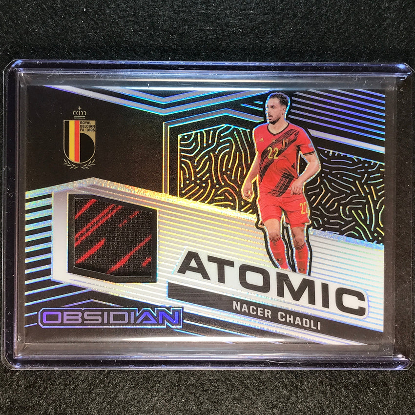 2021-22 Obsidian Nacer Chadli Atomic Material Jersey Relic Silver 107/149