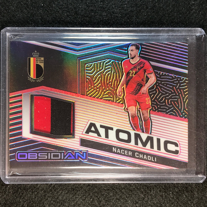 2021-22 Obsidian Nacer Chadli Atomic Material Jersey Relic Patch Red 13/25