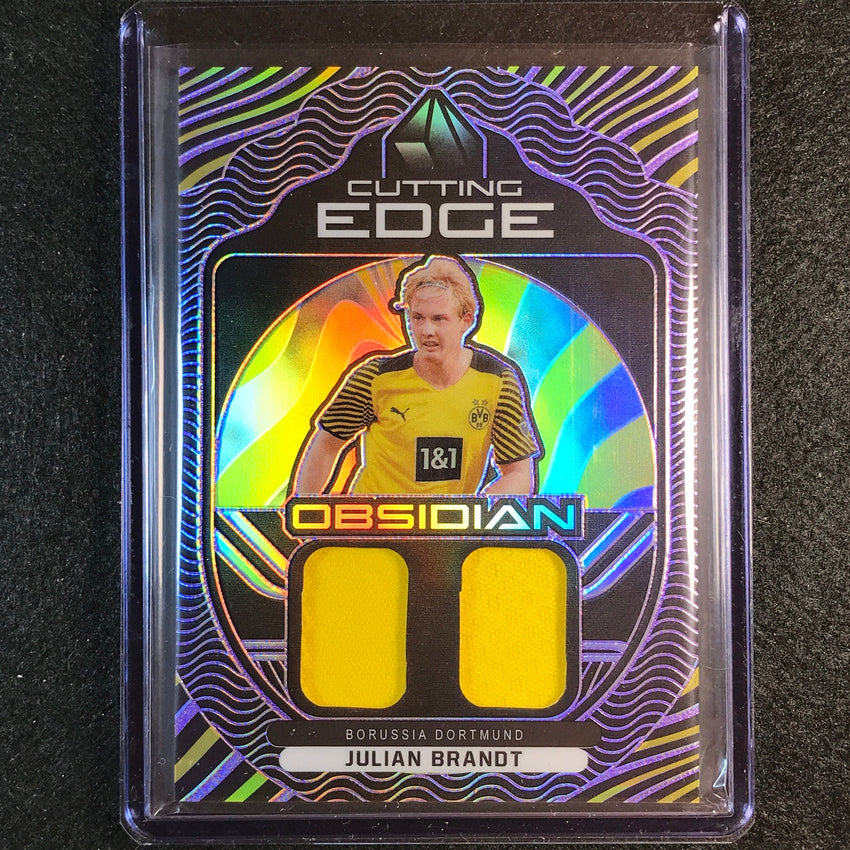 2021-22 Obsidian Julian Brandt Cutting Edge Dual Jersey Relic Purple 53/75