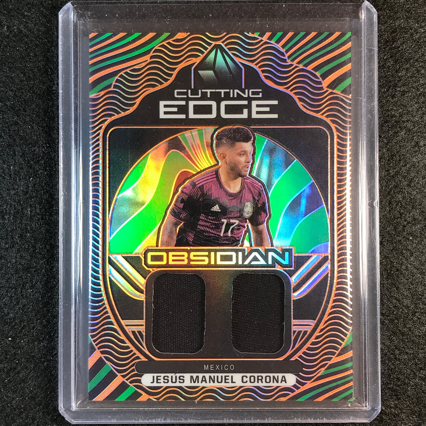 2021-22 Obsidian Jesus Manuel Corona Cutting Edge Dual Jersey Relic Orange 16/50