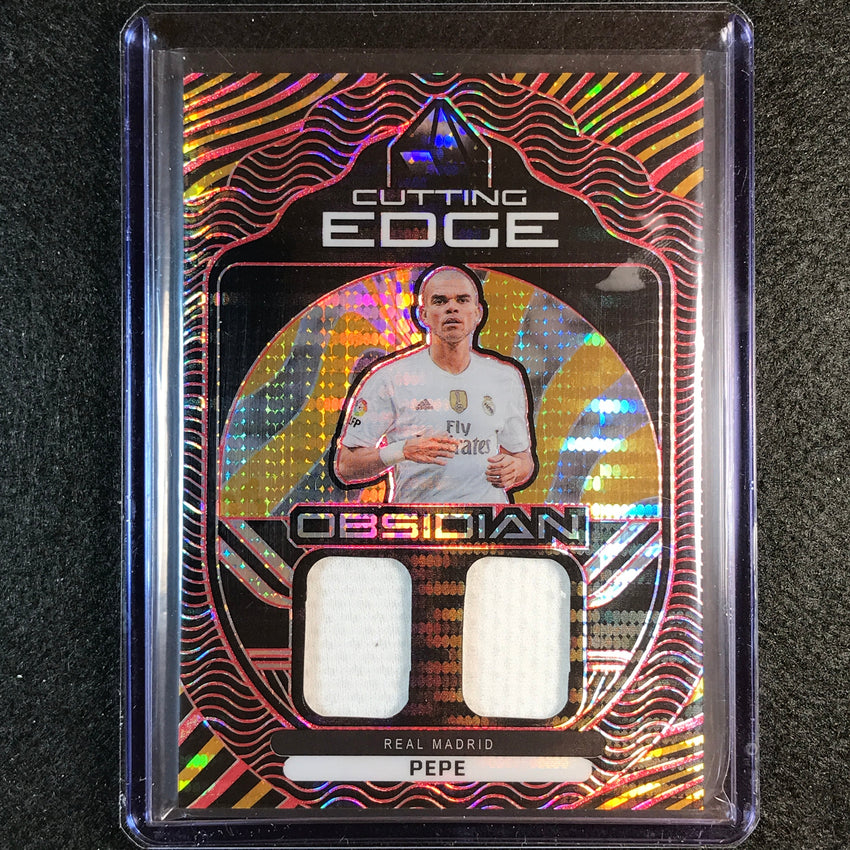 2021-22 Obsidian Pepe Cutting Edge Dual Jersey Relic Electric Red Pulsar 38/44