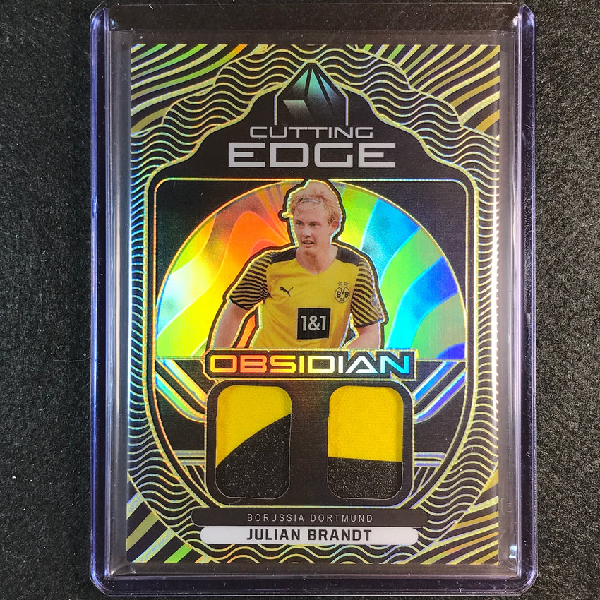 2021-22 Obsidian Julian Brandt Cutting Edge Dual Relic Electric Etch Yellow 7/10