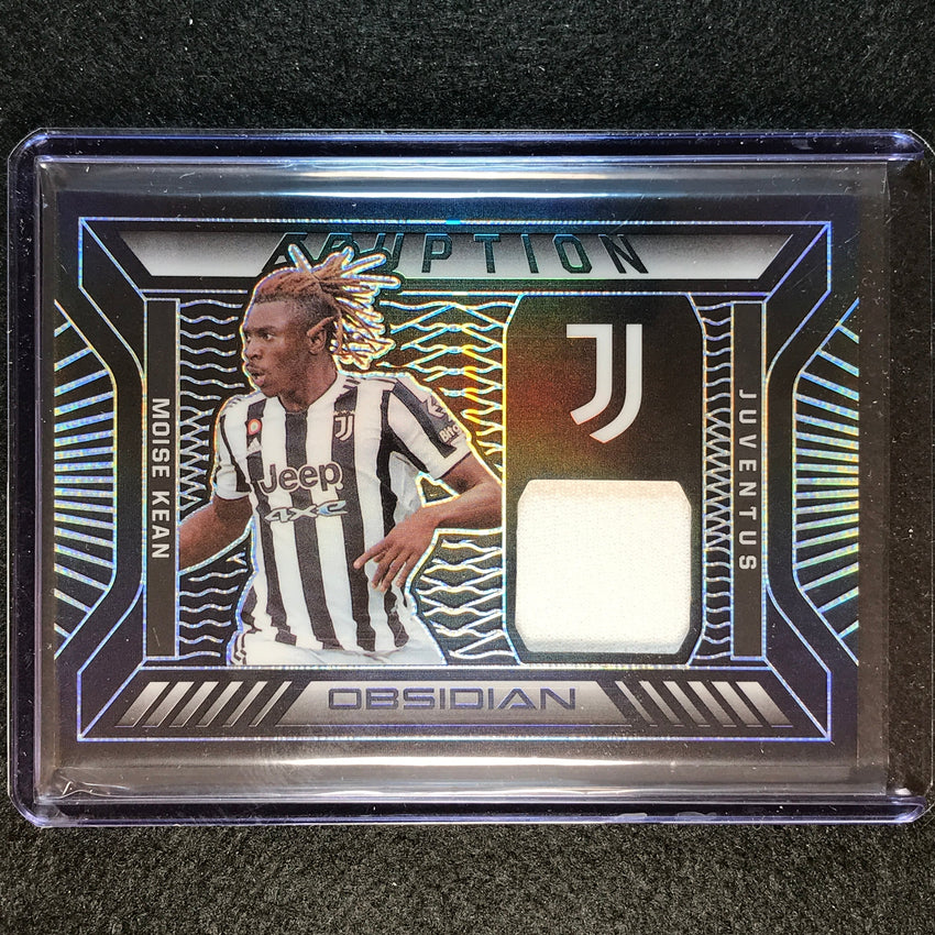 2021-22 Obsidian Moise Kean Eruption Jersey Relic Silver 66/149