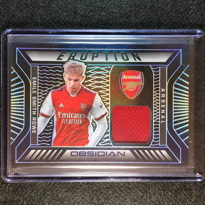 2021-22 Obsidian Emile Smith Rowe Eruption Jersey Relic Silver 3/149
