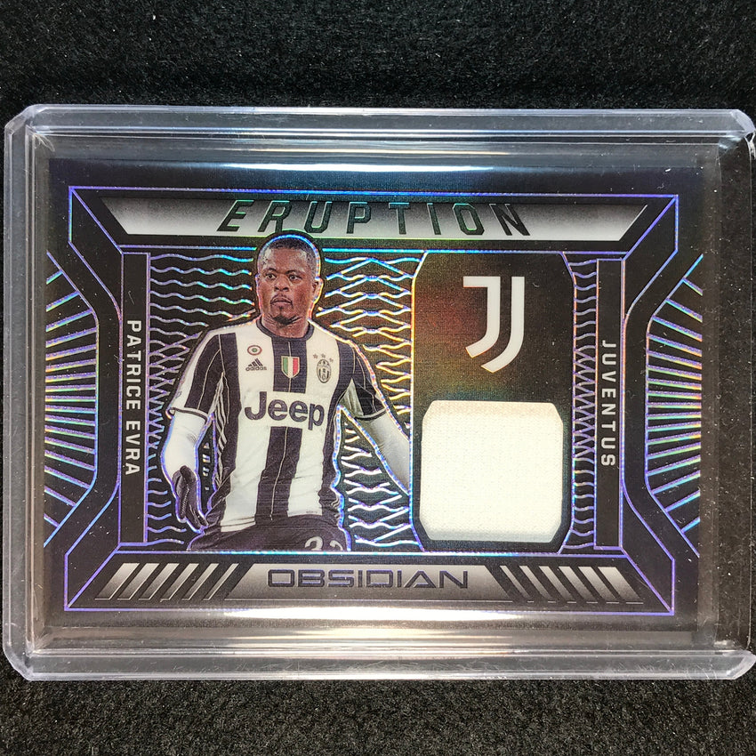 2021-22 Obsidian Patrice Evra Eruption Jersey Relic Electric Etch Purple 38/75