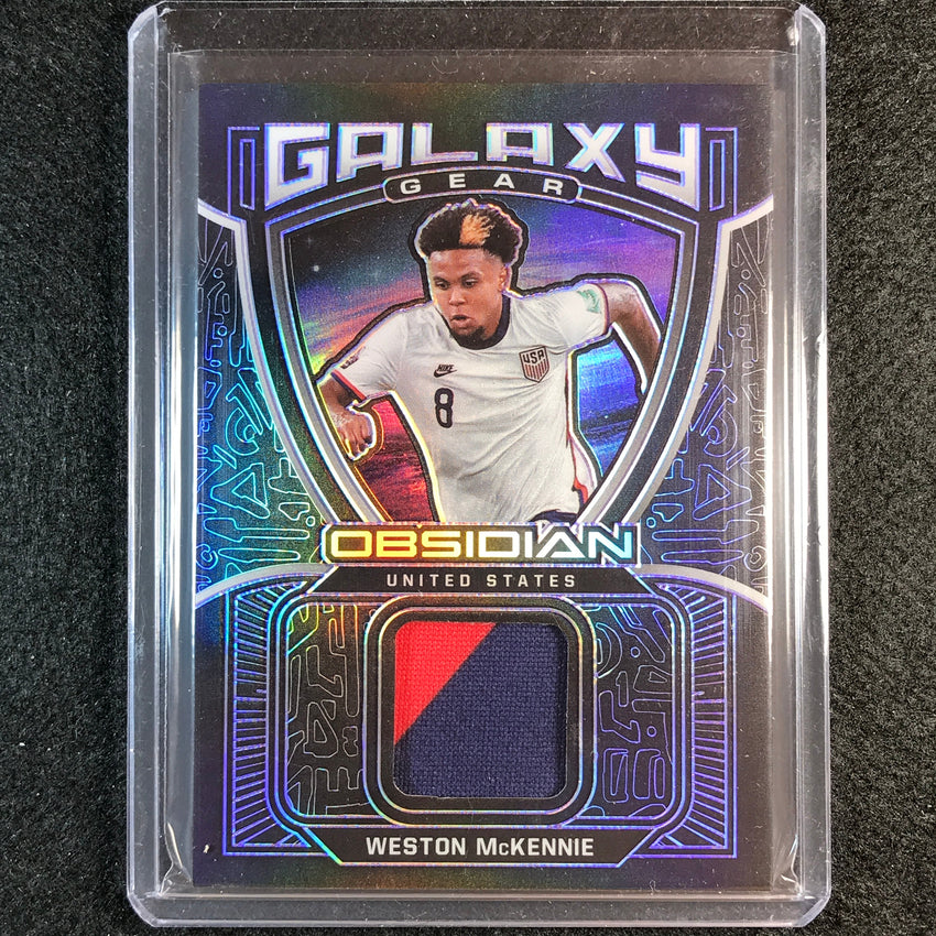 2021-22 Obsidian Weston Mckennie Galaxy Gear Jersey Relic Electric Purple 25/75
