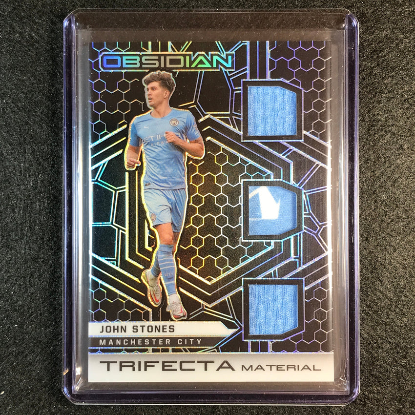 2021-22 Obsidian John Stones Trifecta Material Triple Jersey Relic 149/149
