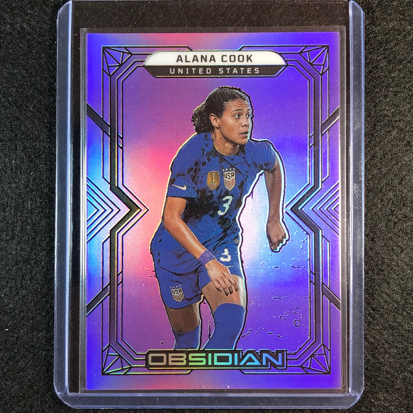 2022-23 Obsidian Alana Cook Base Electric Etch Purple Flood 23/25