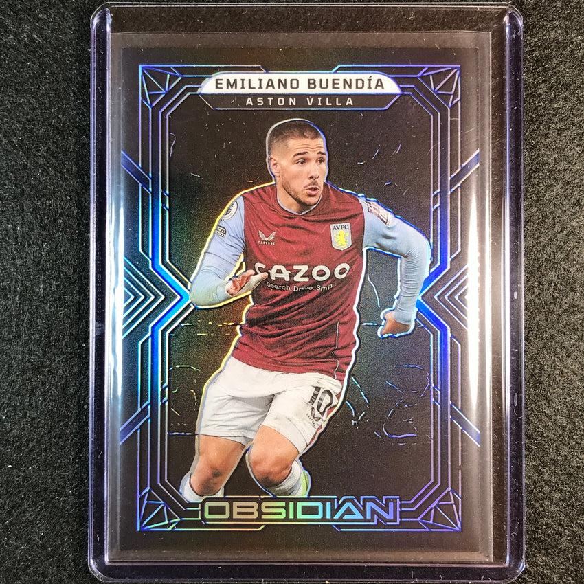 2022-23 Obsidian Emiliano Buendia Base Electric Etch Blue 5/20