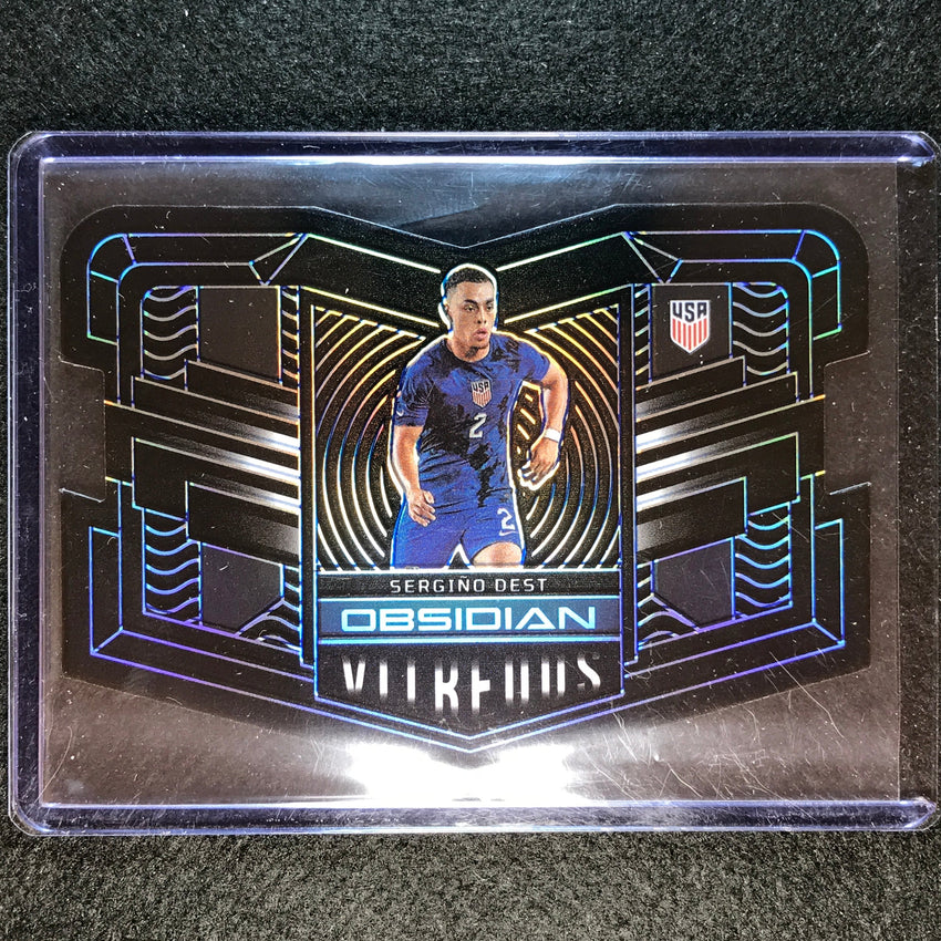 2022-23 Obsidian Sergino Dest Vitreous Die-cut Electric Etch Blue 17/20