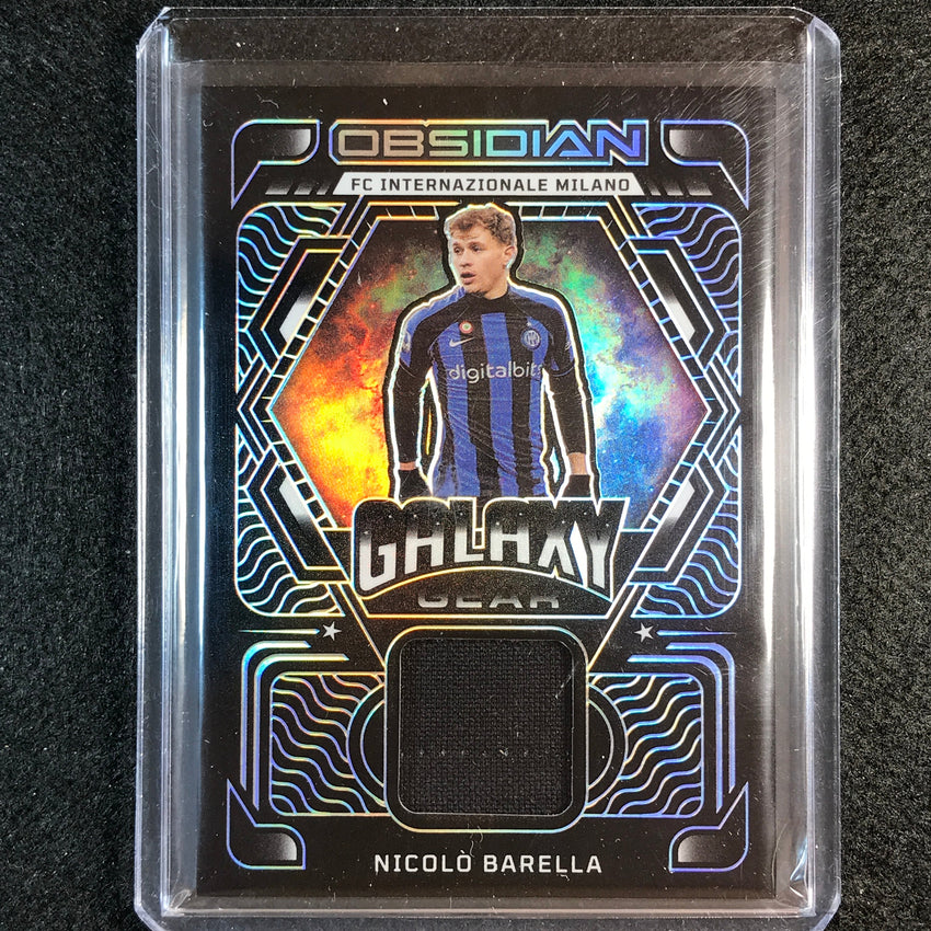 2022-23 Obsidian Nicolo Barella Galaxy Gear Jersey Relic Silver 22/99