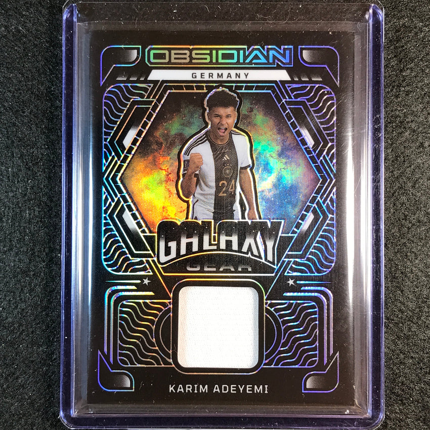2022-23 Obsidian Karim Adeyemi Galaxy Gear Jersey Relic Electric Purple 31/50