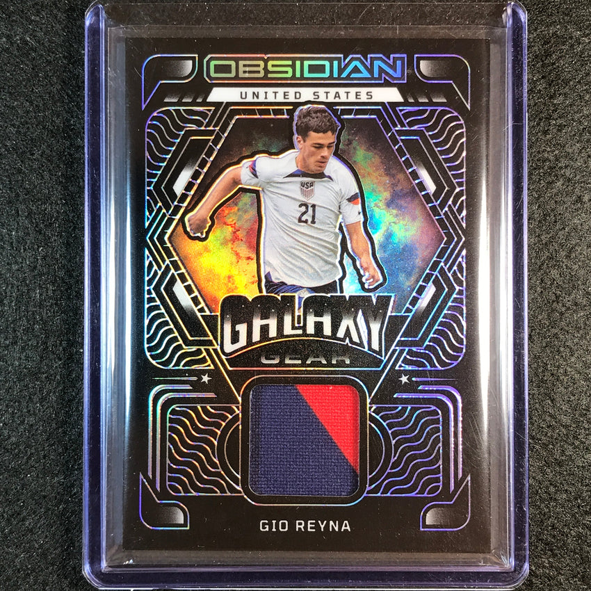 2022-23 Obsidian Gio Reyna Galaxy Gear Jersey Relic Electric Etch Purple 5/20