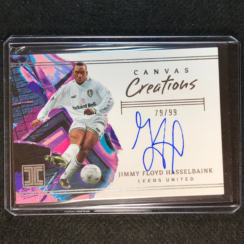 2022-23 Impeccable Epl Jimmy Floyd Hasselbaink Canvas Creation Auto Silver 79/99