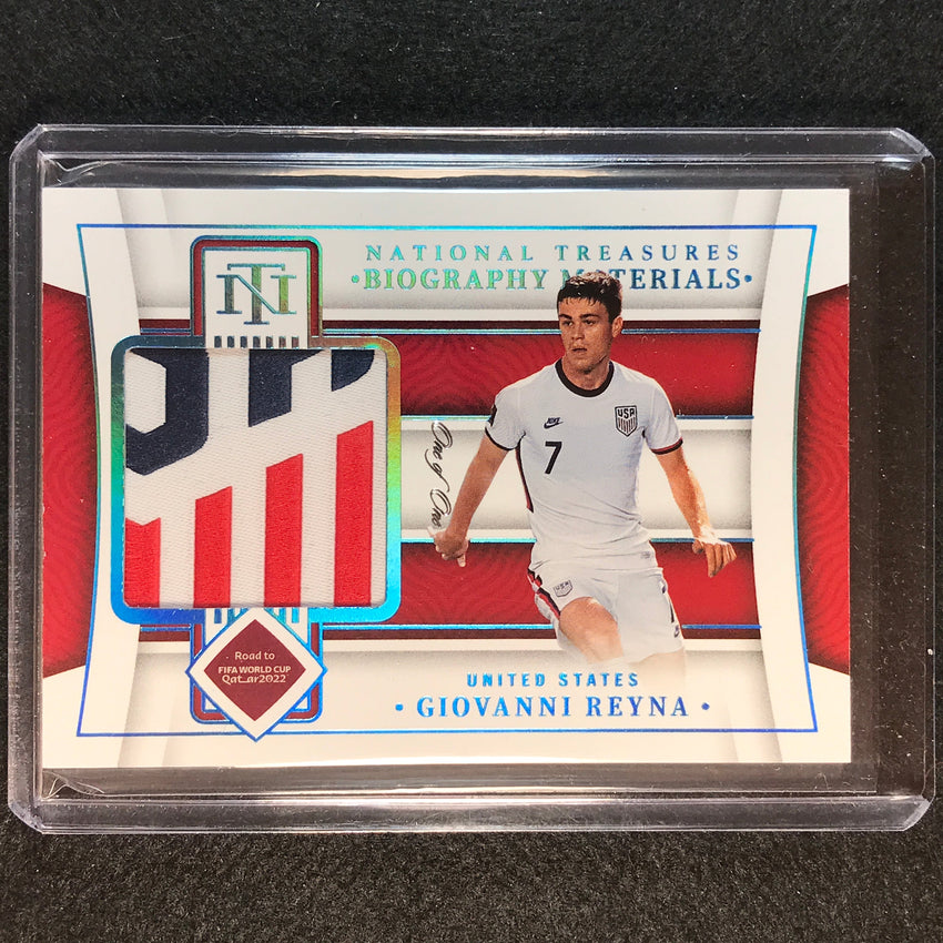 2022 National Treasures World Cup Qatar Giovanni Reyna Biography Relic Patch 1/1