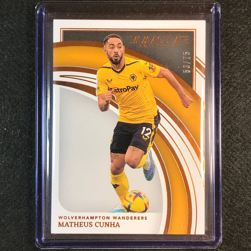 2022-23 Immaculate Matheus Cunha Base Copper Bronze 53/75