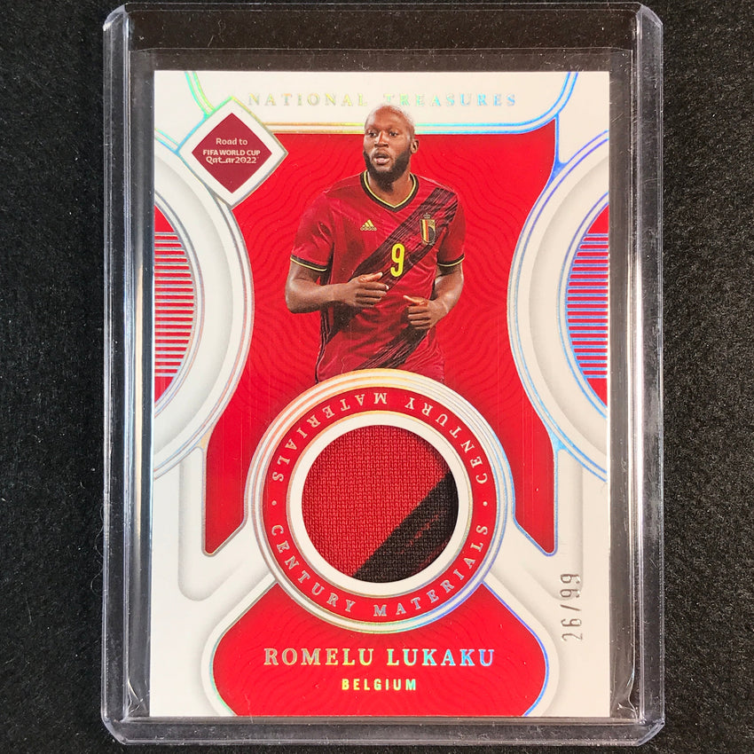 2022 National Treasures World Cup Qatar Romelu Lukaku Century Materials 26/99