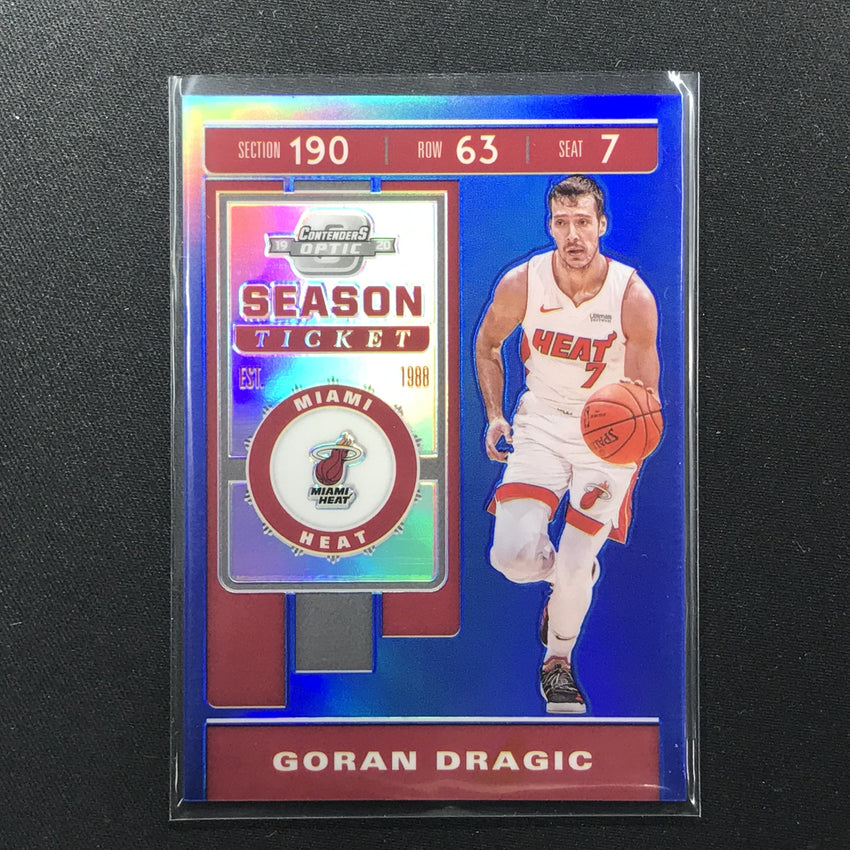2019-20 Contenders Optic GORAN DRAGIC Season Ticket Blue 75/99-Cherry Collectables