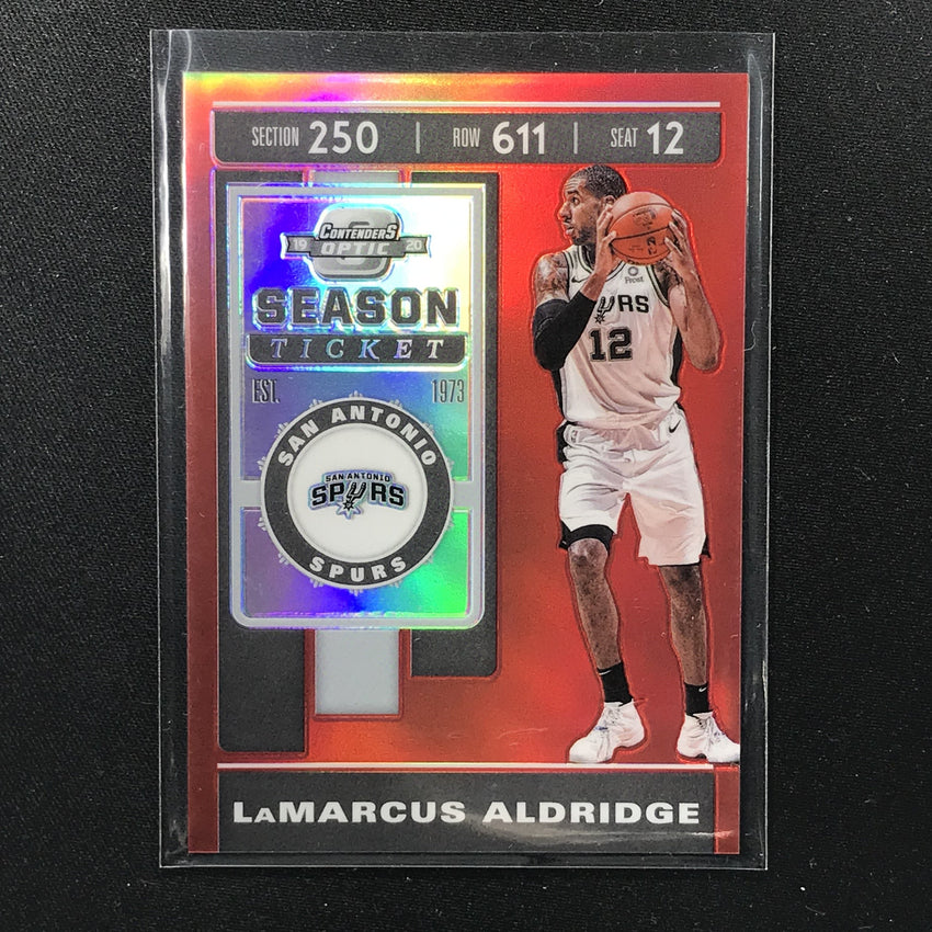 2019-20 Contenders Optic LAMARCUS ALDRIDGE Season Ticket Red #53-Cherry Collectables