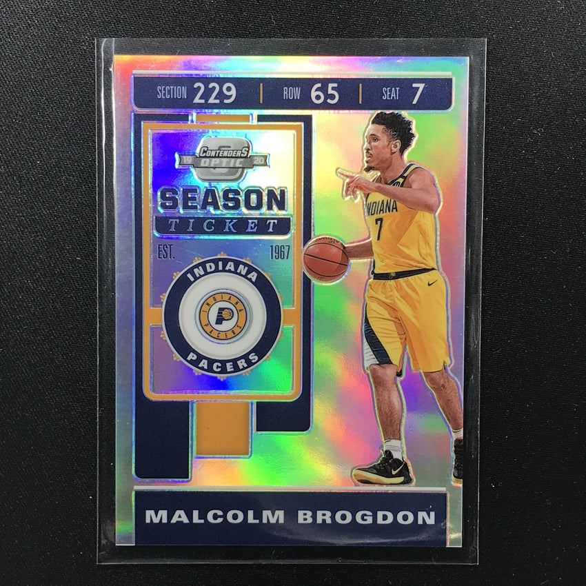 2019-20 Contenders Optic MALCOLM BROGDON Season Ticket Silver #38-Cherry Collectables
