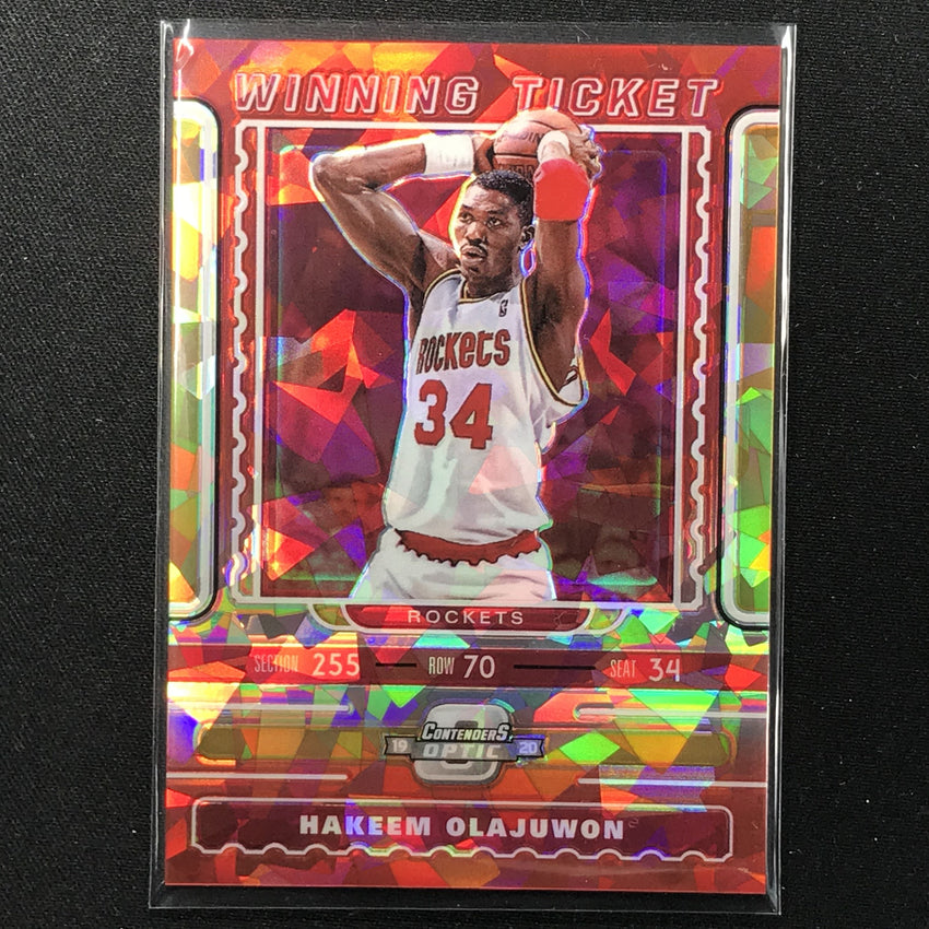 2019-20 Contenders Optic HAKEEM OLAJUWON Winning Ticket Red Ice #18-Cherry Collectables