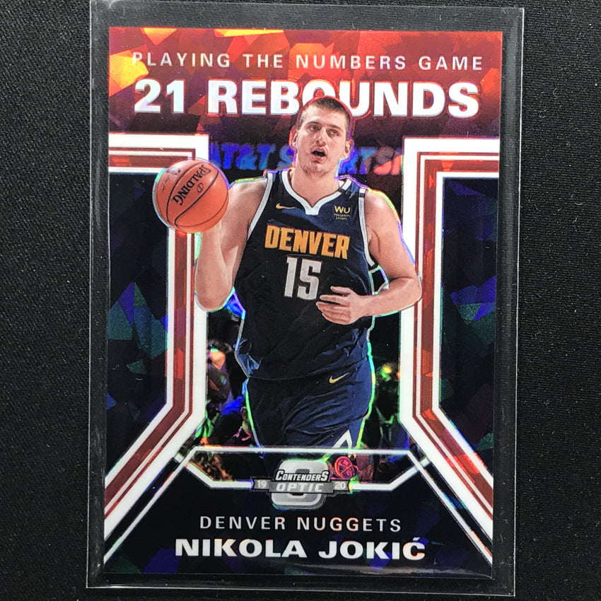 2019-20 Contenders Optic NIKOLA JOKIC Playing The Numbers Red Ice #18-Cherry Collectables