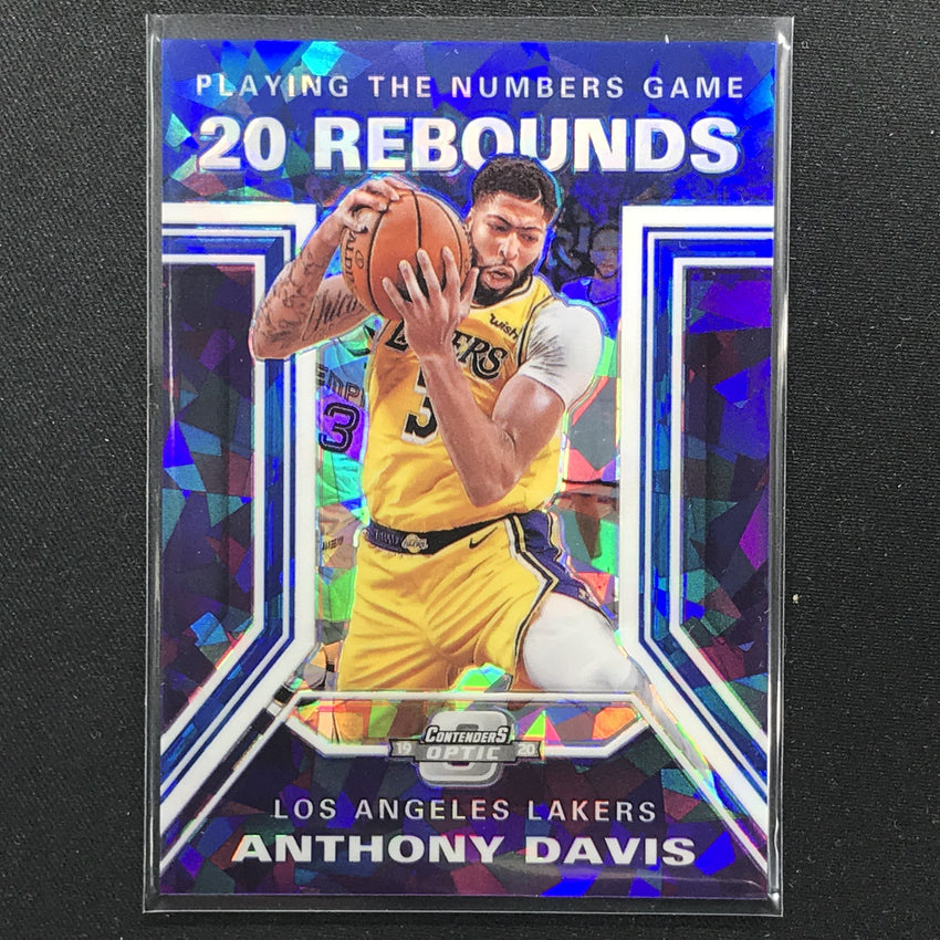 2019-20 Contenders Optic ANTHONY DAVIS Playing The Numbers Blue Ice #19-Cherry Collectables
