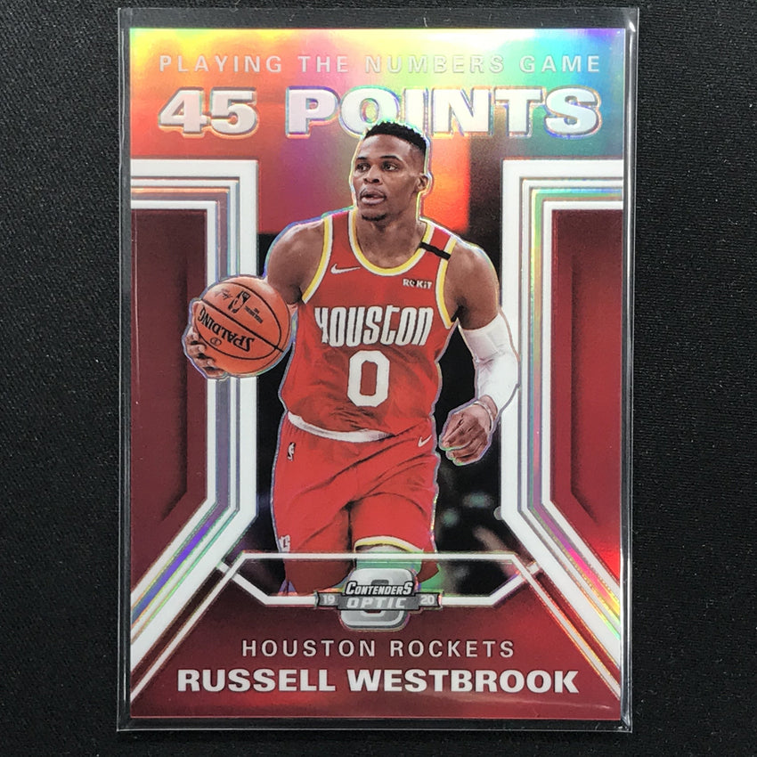 2019-20 Contenders Optic RUSSELL WESTBROOK Playing The Numbers Silver #13-Cherry Collectables