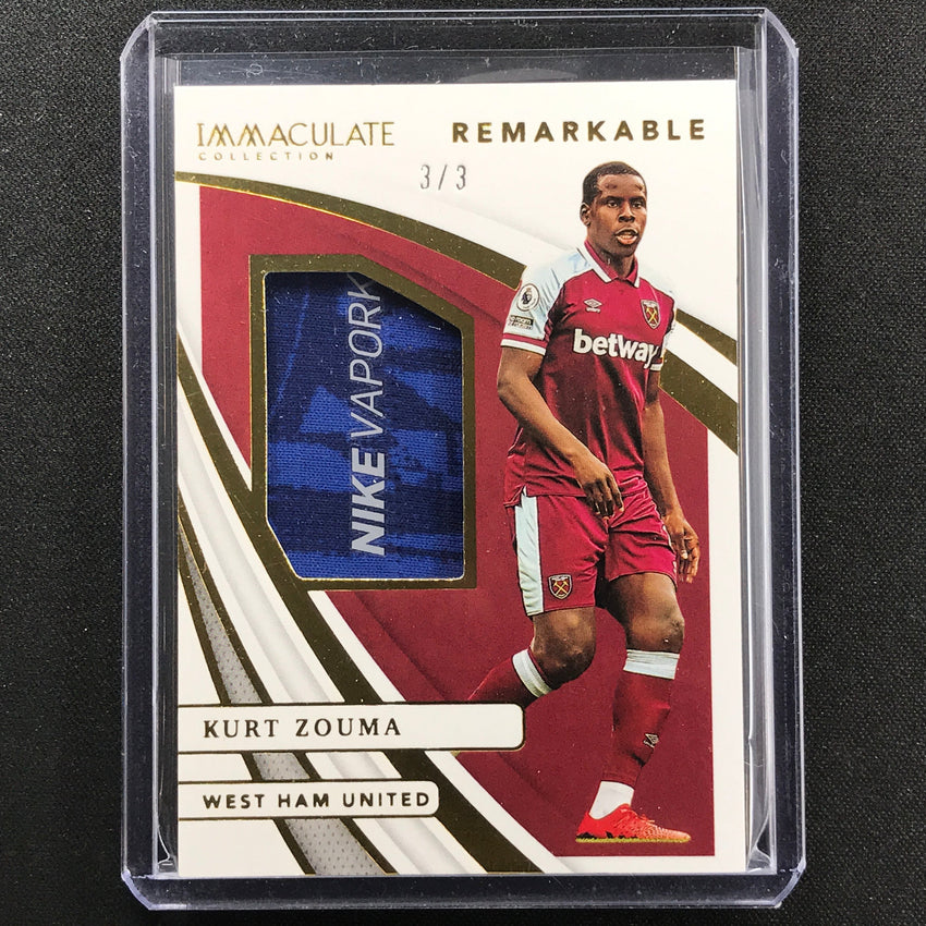 2021 Immaculate Kurt Zouma Remarkable Memorabilia Relic Patch Gold 3/3