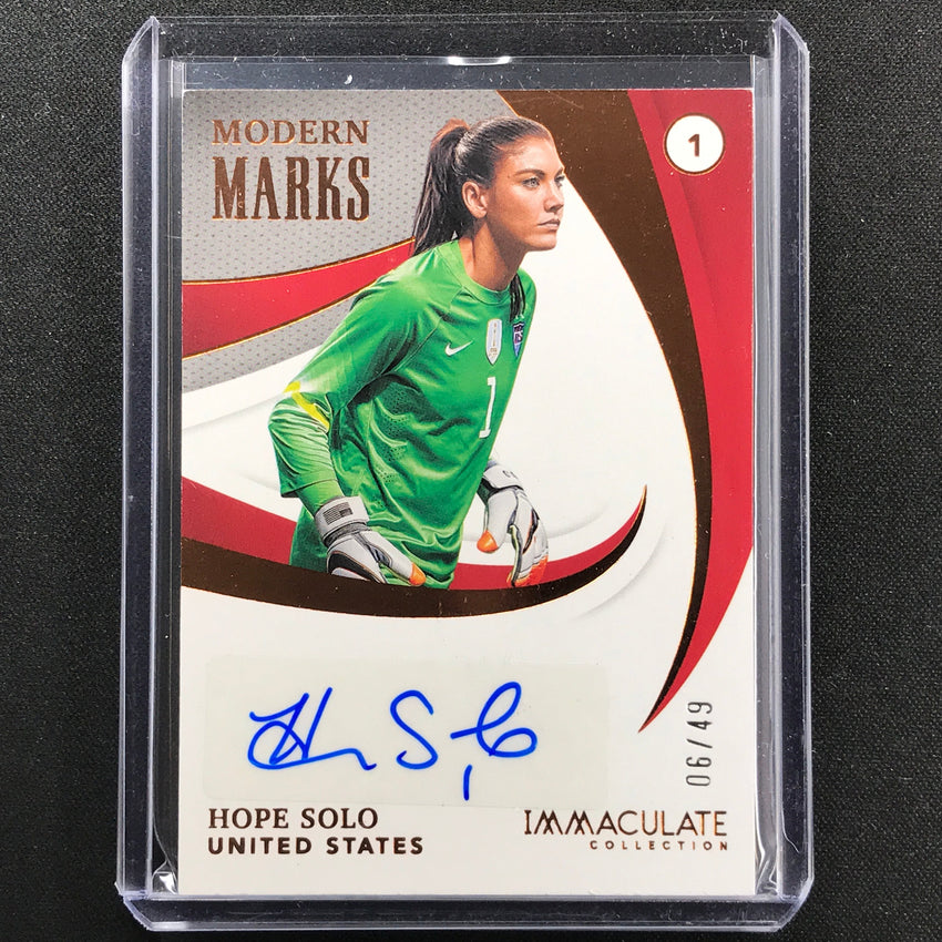 2021 Immaculate Hope Solo Modern Marks Auto Bronze 6/49