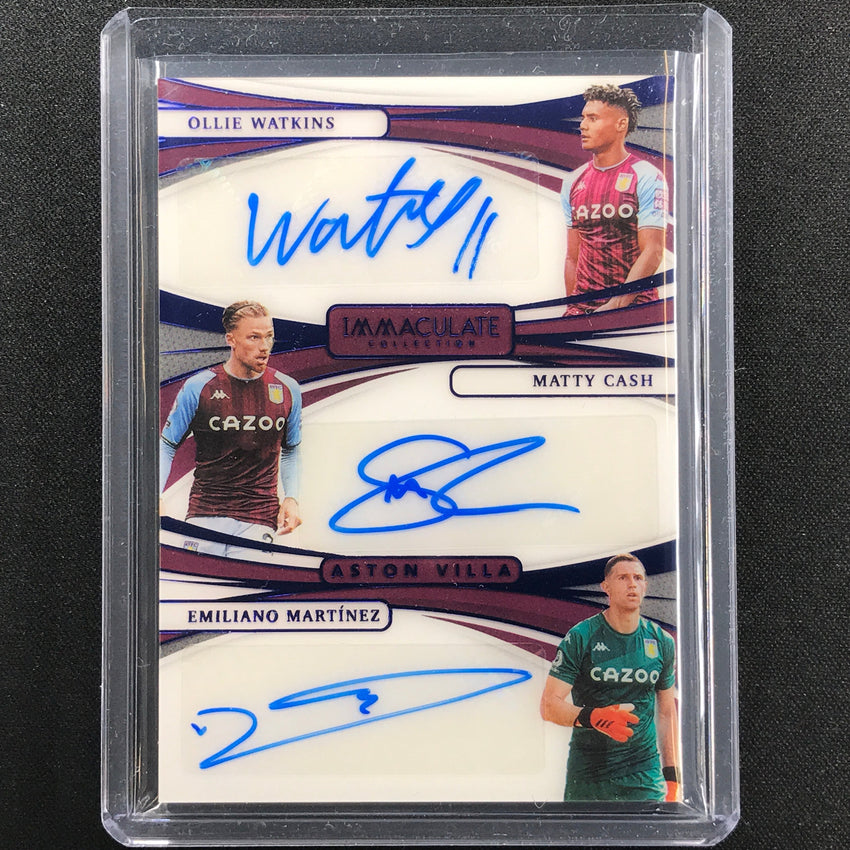 2021 Immaculate Emiliano Martinez Ollie Watkins Matty Cash Triple Auto 5/10