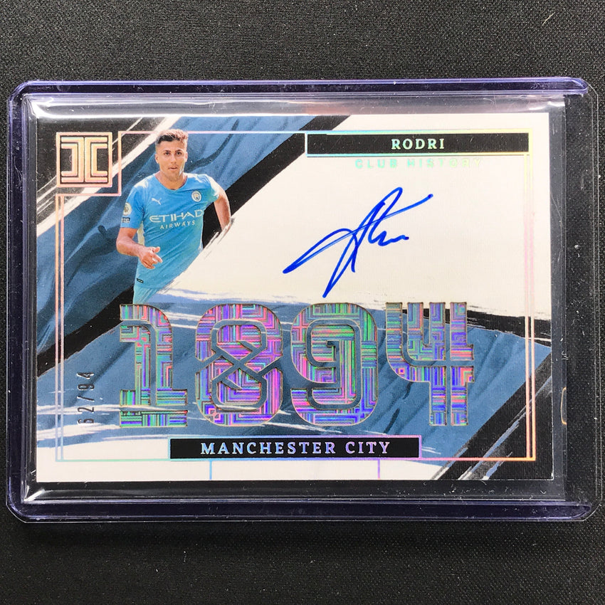2021-22 Impeccable Epl Rodri Club History Auto 62/94