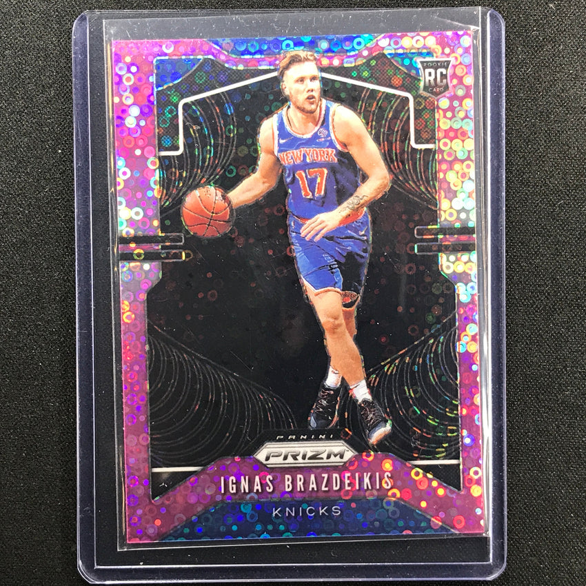 2019-20 Prizm Ignas Brazdeikis Rookie Fast Break Pink Disco 24/50