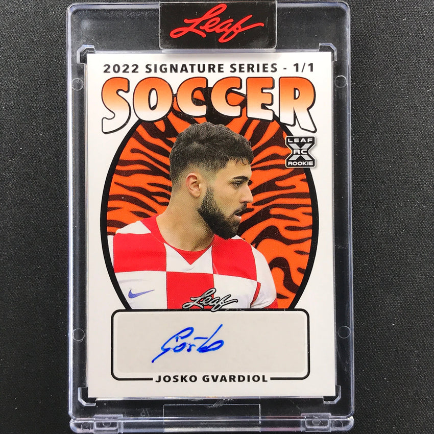 2022 Leaf Signature Series 1/1 Josko Gvardiol Rookie Xrc Auto Tiger Stripe 1/1