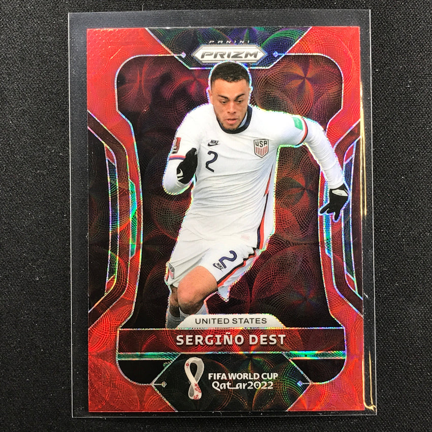 2022 Prizm Fifa World Cup Qatar Sergino Dest Choice Red Scope No 206