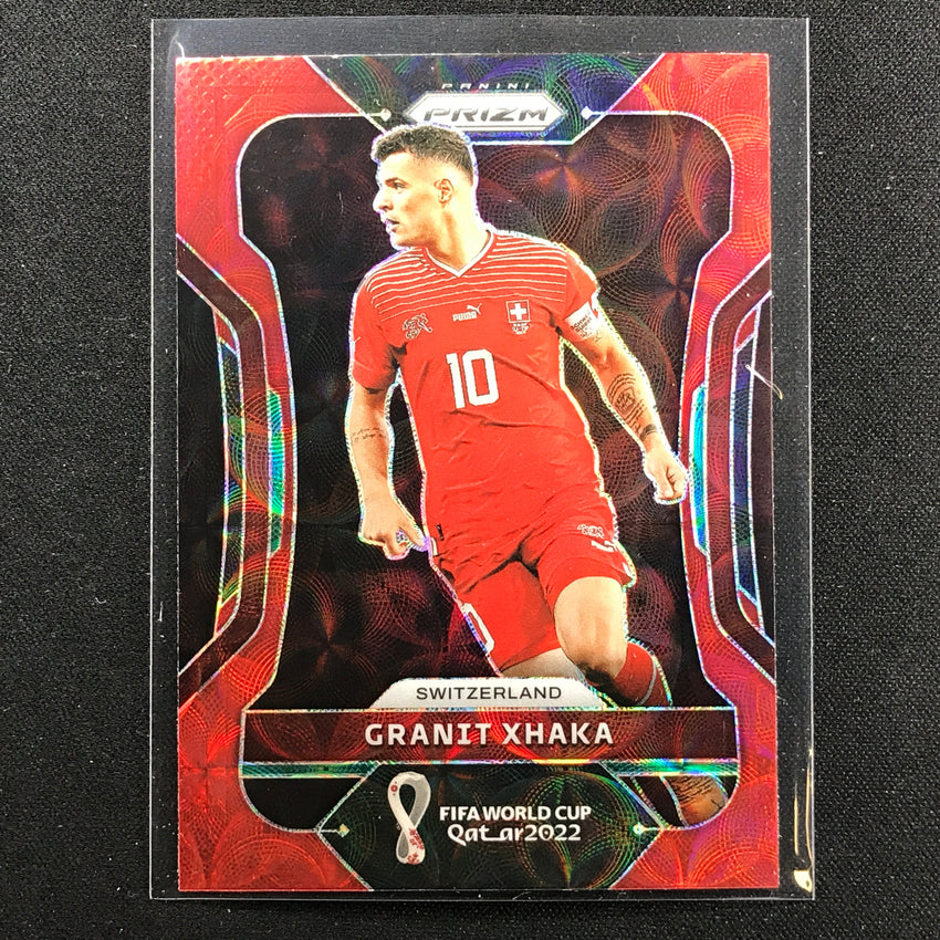 2022 Prizm FIFA World Cup Qatar GRANIT XHAKA Choice Red Scope #264