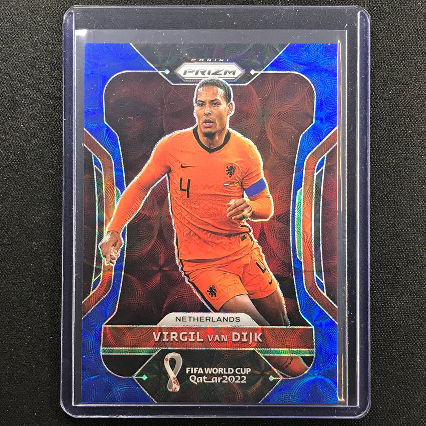 2022 Prizm Fifa World Cup Qatar Virgil Van Dijk Choice Blue Scope 105/135